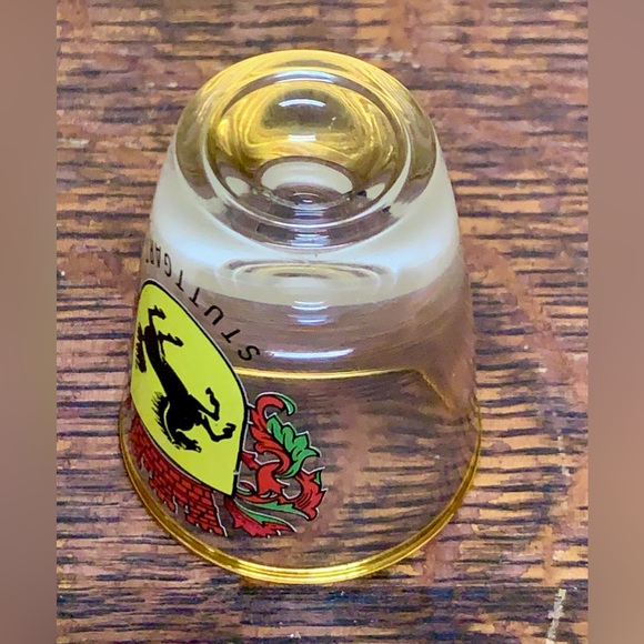 Vintage Gold Rimmed Stuttgart Germany Horse Crest Logo Shot Glass - Picture 14 of 16